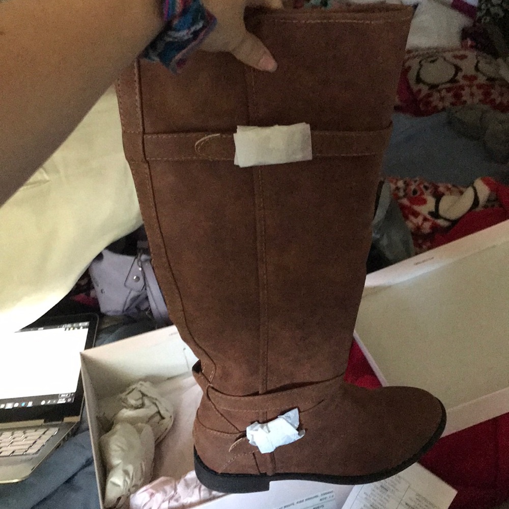 Cognac ride around leather boots